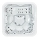 preview thumbnail 1 of 13, Buenospa New York 6 - Person 49 - Jet Hot Tub, Ice White, Gray with Ozone and LED Lights - Sterling Silver - 85 x 85 x 35