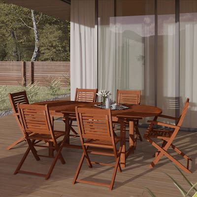 Amazonia Extendable 7-piece Patio Dining Set