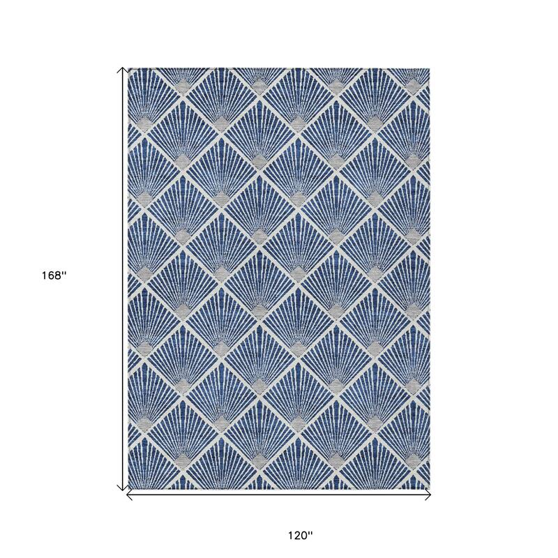 HomeRoots Geometric Transitional Rectangle Outdoor Rug