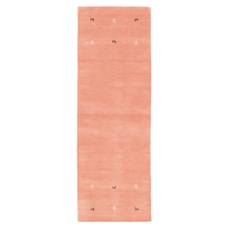 Kashkuli Gabbeh Pink Rug 2'6" x 7'9" - 2'6 x 7'9 - Light Pink - 2'6 x 7'9