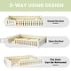 preview thumbnail 4 of 7, Queen Size Bed Floor Bed with Safety Guardrails and Door for Kids