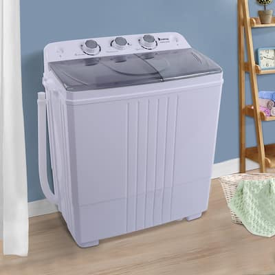ZOKOP 16.5lbs Mini Semi-automatic Washing Machine Compact Washer
