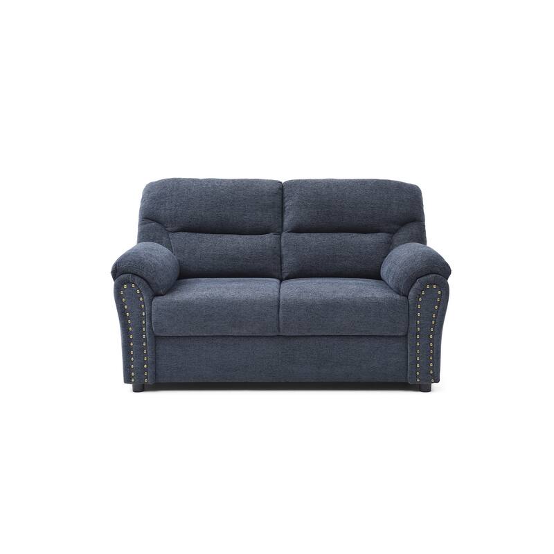 Hamilton 60 in. Pillow Top Arm Polyester Straight Sofa - Blue