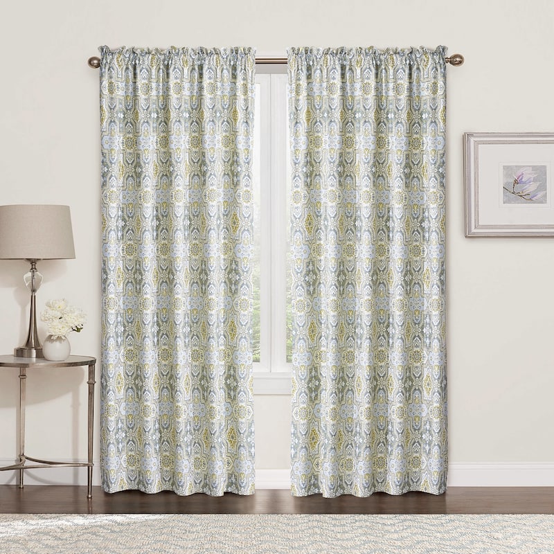Home Soft Things Lanza Printed 2 Piece Curtain Set - 60" x 84" - Lanza