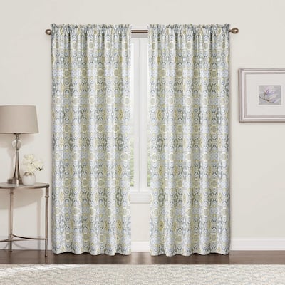 Home Soft Things Lanza Printed 2 Piece Curtain Set