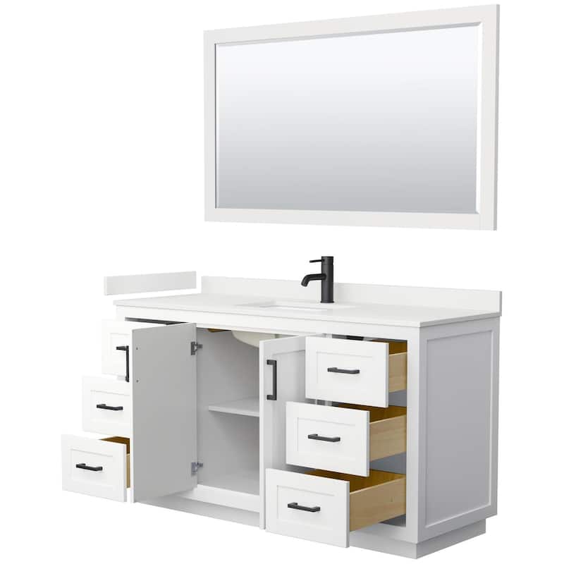 Wyndham Collection WCF292960S-QTZ-UNSM58 Miranda 60" Free Standing