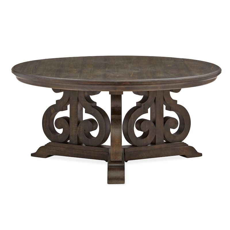 Magnussen Home Bellamy Peppercorn Round Cocktail Table - 40''W x 40''D x 18.5''H