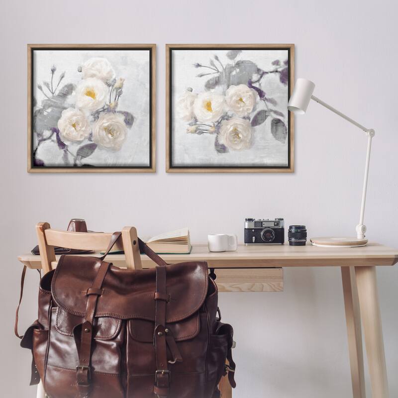 Stupell Country Blossoms Bundle Framed Floater Canvas Wall Art Design By Emily Ford (Set of 2)