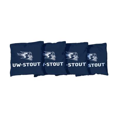 Wisconsin Stout UWS Blue Devils Blue Cornhole Bags