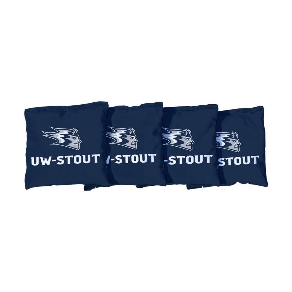 Wisconsin Stout UWS Blue Devils Blue Cornhole Bags