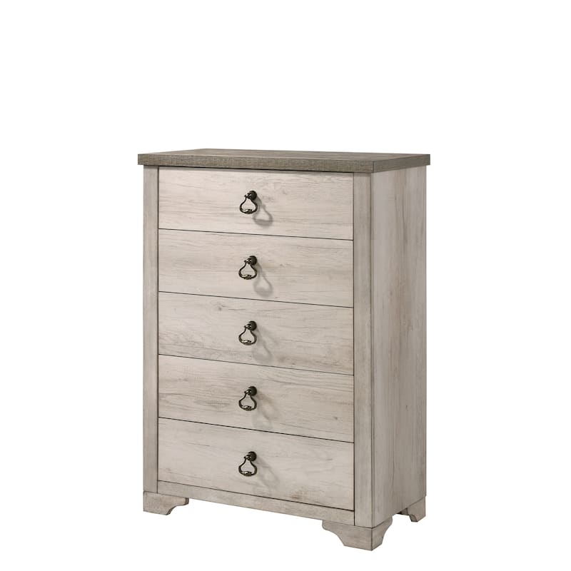 Anallese Driftwood Panel Bed