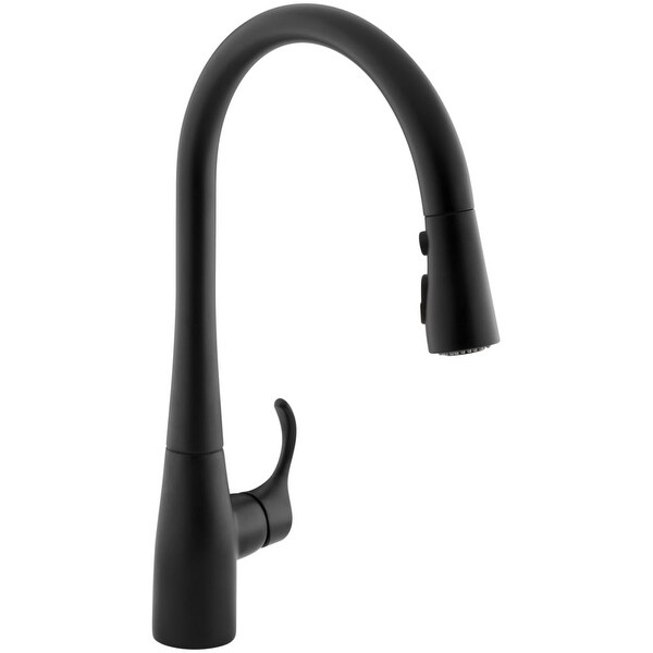 Kohler K-596 Simplice Single-Hole Kitchen Sink Faucet with 16-5/8" Pull-Down Spout, DockNetik Magnetic Docking System, and a