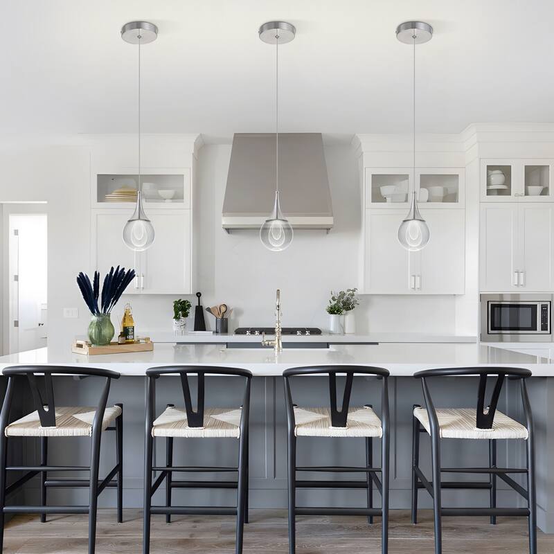 Starsky 1-Light LED 4500K Teardrop Crystal Small Pendant