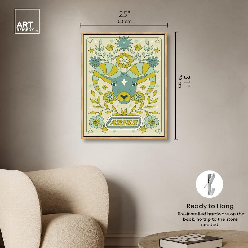 Aries Stars Card Canvas by Art Remedy