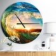 preview thumbnail 8 of 8, Designart 'Colored Ocean Waves Falling Down' Oversized Coastal Wall CLock 23 in. wide x 23 in. high
