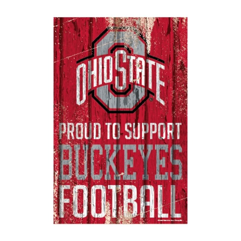 Shop Ohio State Buckeyes Sign 11x17 Wood Proud To Support Design Overstock 30930608