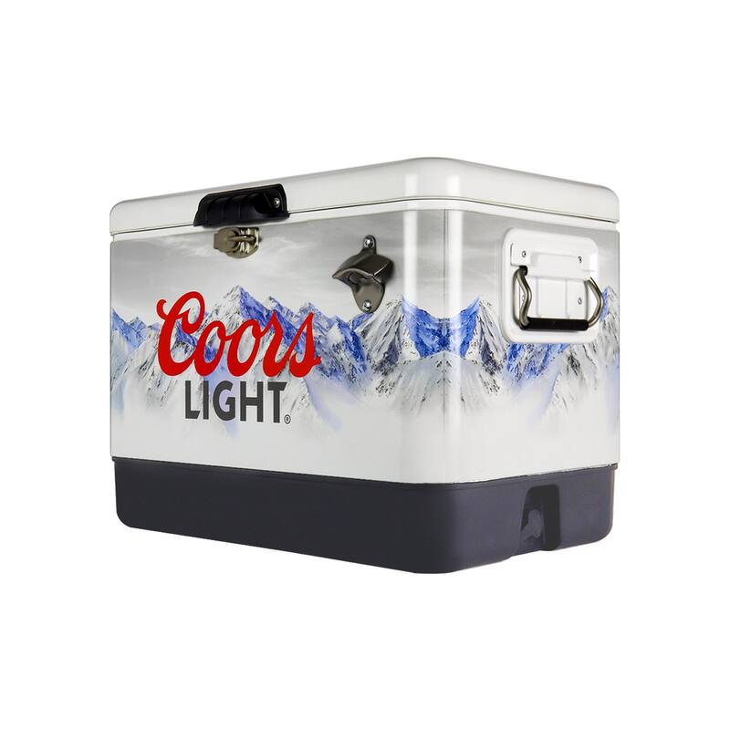 Coors Light Ice Chest Cooler with Bottle Opener, 51L (54 qt), 85 Cans