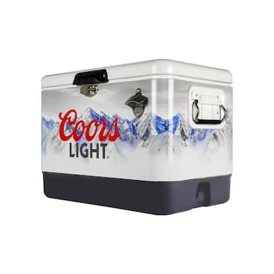 Coors Light Ice Chest Cooler with Bottle Opener, 51L (54 qt), 85 Cans