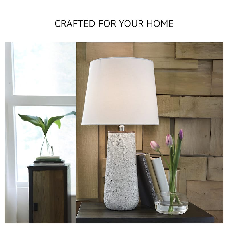 Signature Design by Ashley Chaston Antique White Metal Table Lamp (Set of 2) - 13"W x 13"D x 24"H