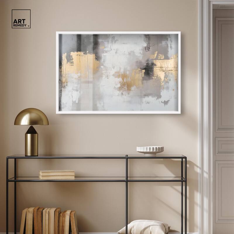 Gilded Gray I Shadowbox by Art Remedy