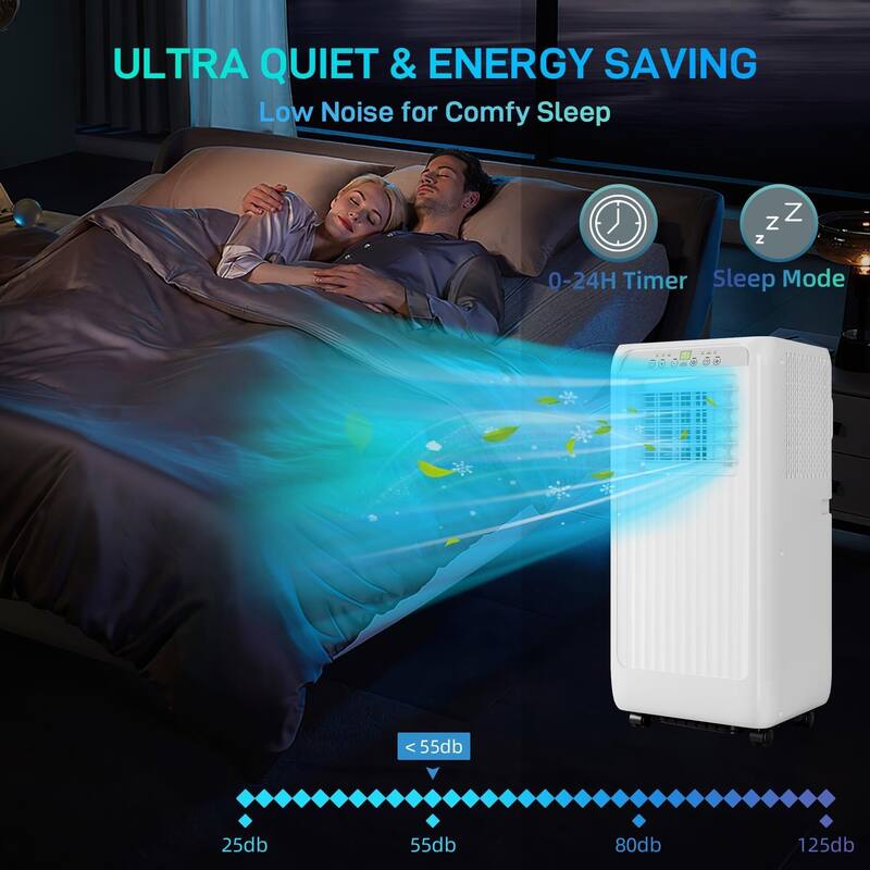 10000 BTU Portable Air Conditioner with Remote - Dehumidifier & Fan
