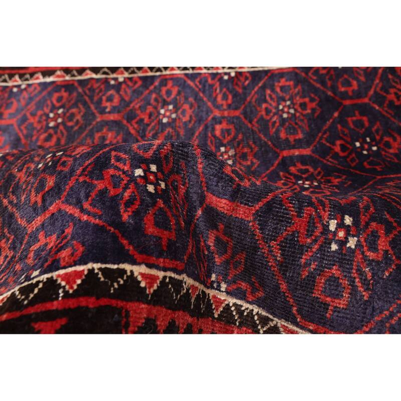 ECARPETGALLERY Hand-knotted Andelz Dark Navy Wool Rug - 3'1 x 7'0