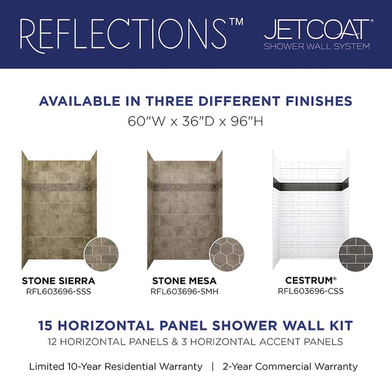 Miseno MSW-603696RFL Readyset 60" X 36" X 96" Fifteen Panel Alcove