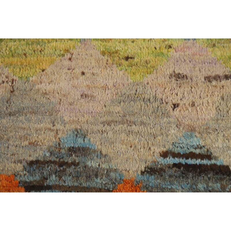 Trellis Moroccan Oriental Area Rug Handmade Multi-Color Wool Carpet - 6'9" x 10'0"