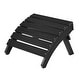 preview thumbnail 11 of 12, WINSOON All Weather HIPS Outdoor Folding Ottoman Adirondack Chair Footrest Black