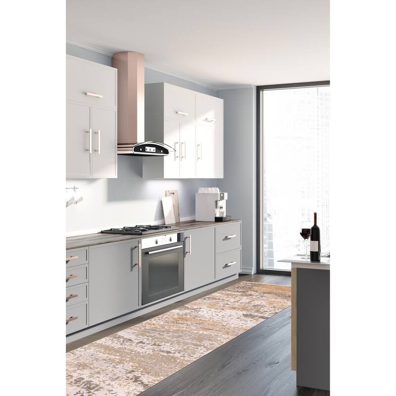 ECARPETGALLERY Hand-knotted Legacy Grey Silk, Wool Rug - 2'5 x 10'3