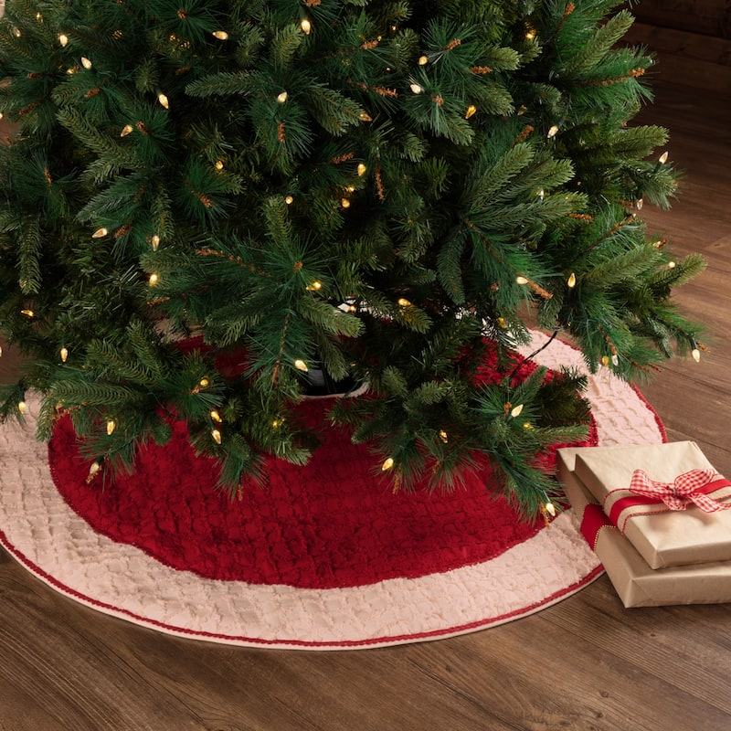 Chenille Christmas Tree Skirt - 48" Diameter