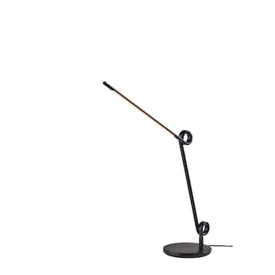Metal Desk Lamp with Integrated LED Touch Switch and USB Port - 2” x 7.87” x 35” (D x W x H)