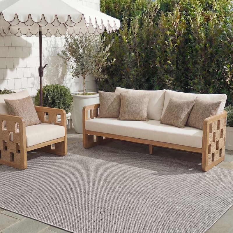 SAFAVIEH Courtyard Begajeta Indoor/Outdoor Waterproof Patio Backyard Rug.