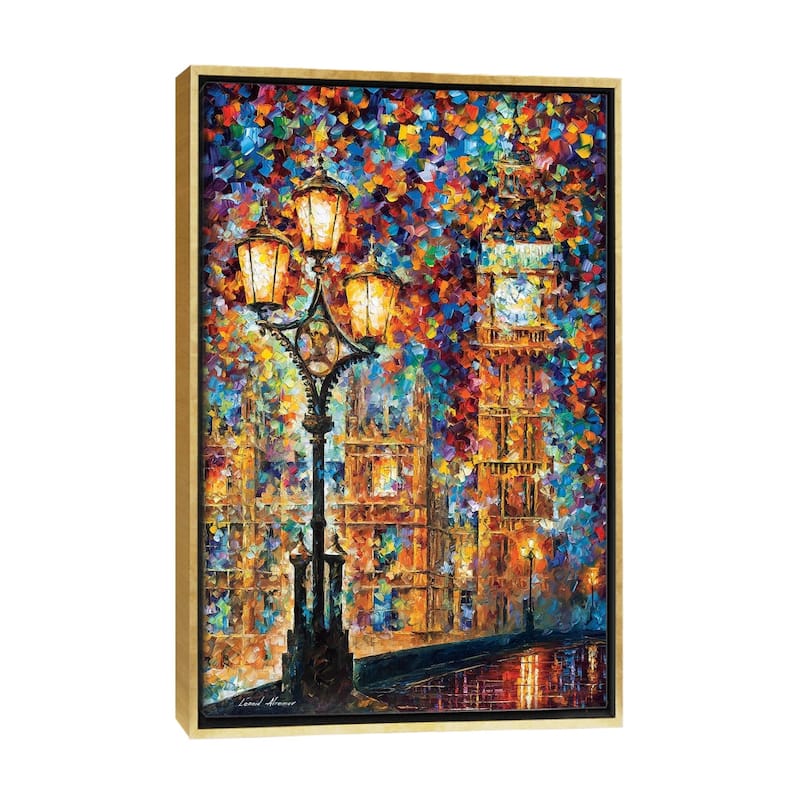 iCanvas "London's Dreams" by Leonid Afremov Framed Canvas Print - Gold - 40x26
