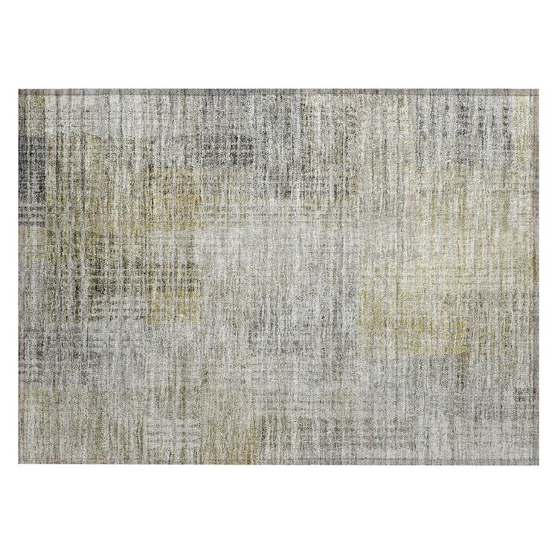 Machine Washable Indoor/ Outdoor Chantille Modern Kaleidoscope Rug