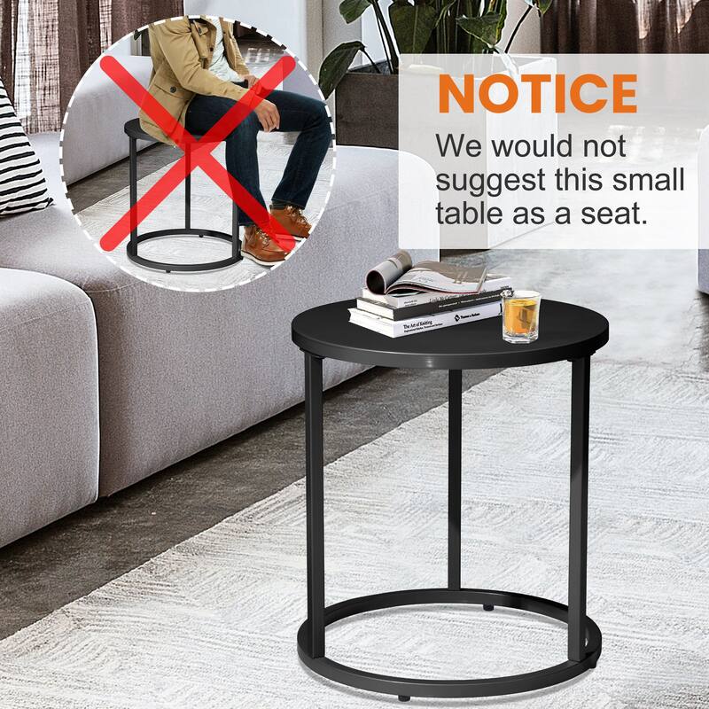 Crestlive Products Outdoor Modern Metal Round Side Table