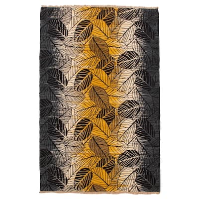 Ankara Grey, Gold Kilim 5'4" x 8'0" - 5'4 x 8'0