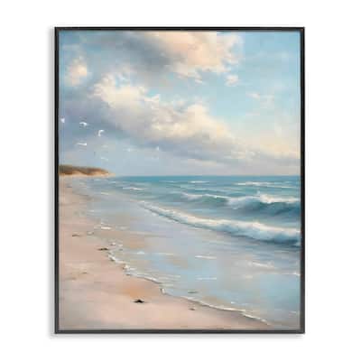 Stupell Where Seagulls Fly Beach View Framed Giclee Art Design By Franklyn Gregory