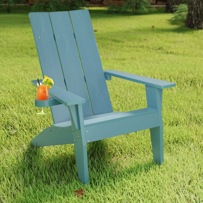 WINSOON Adirondack Chair Weather Resistant with Cup Holder - Baby