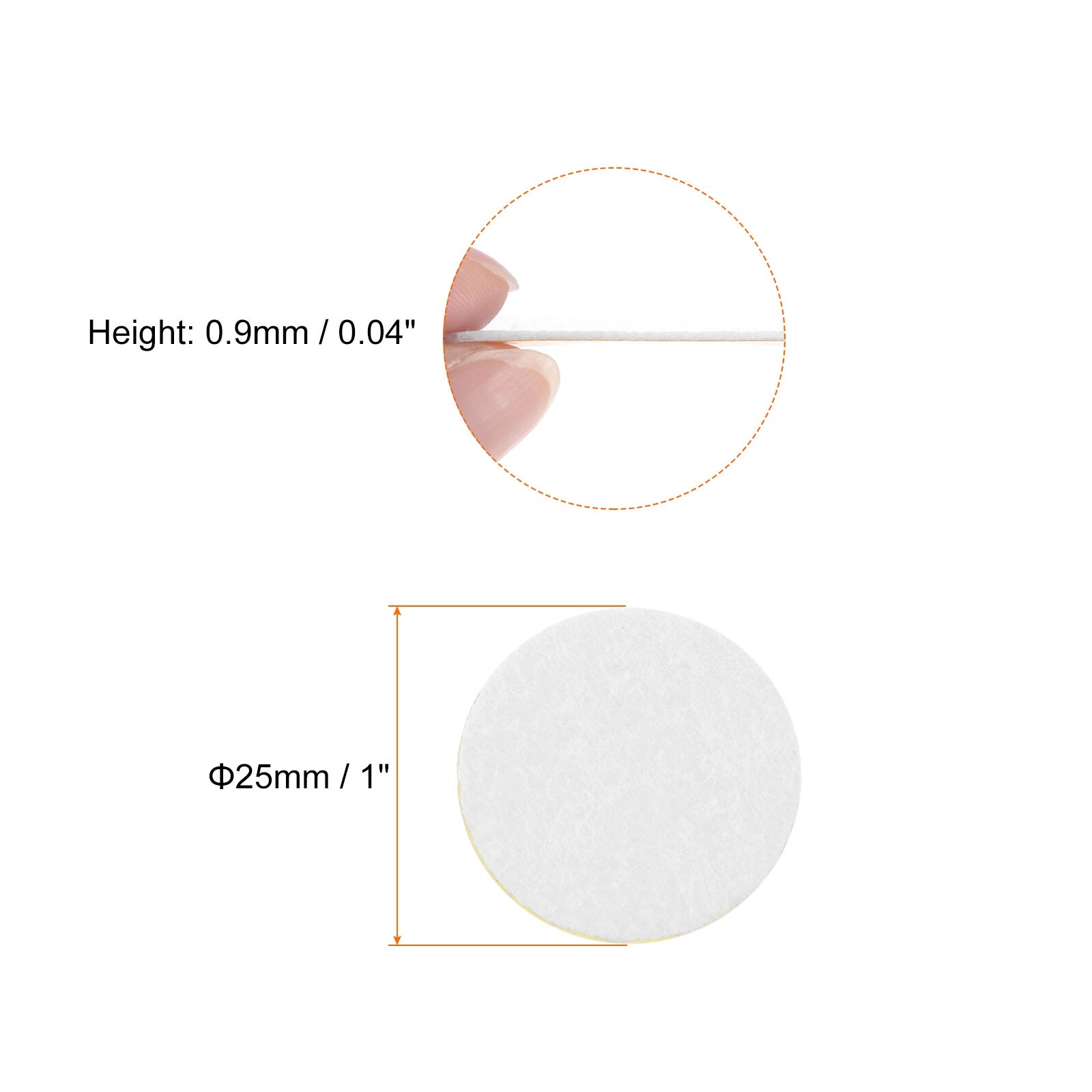 Round Adhesive Felt, Craft Stickers Non-Woven Fabric