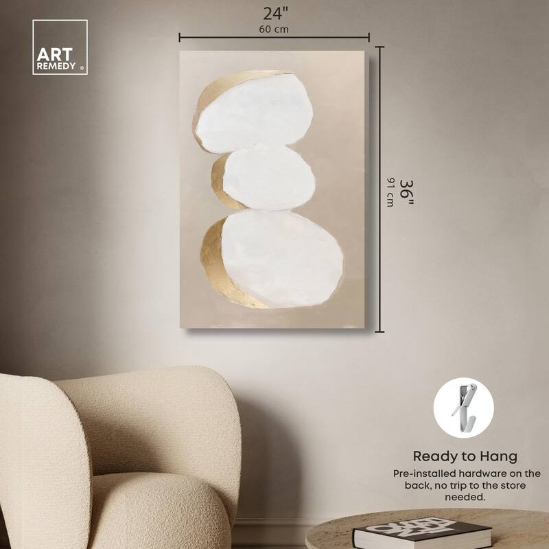 Stacked Stones I Canvas by Art Remedy, Gallery Wrapped