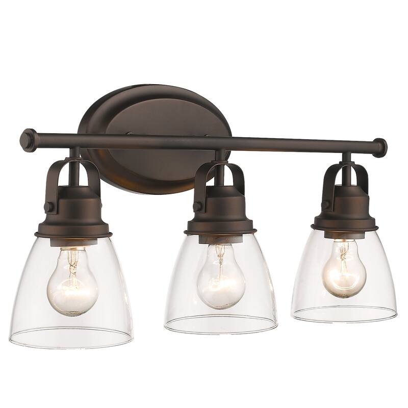 3-Light Vanity Lights,Oil Rubbed Bronze Finish - 21.4"L x 7.1"W x 10.8"H