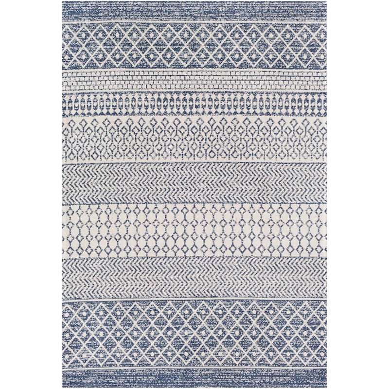 Livabliss Marbrey Moroccan Stripe Cotton Area Rug