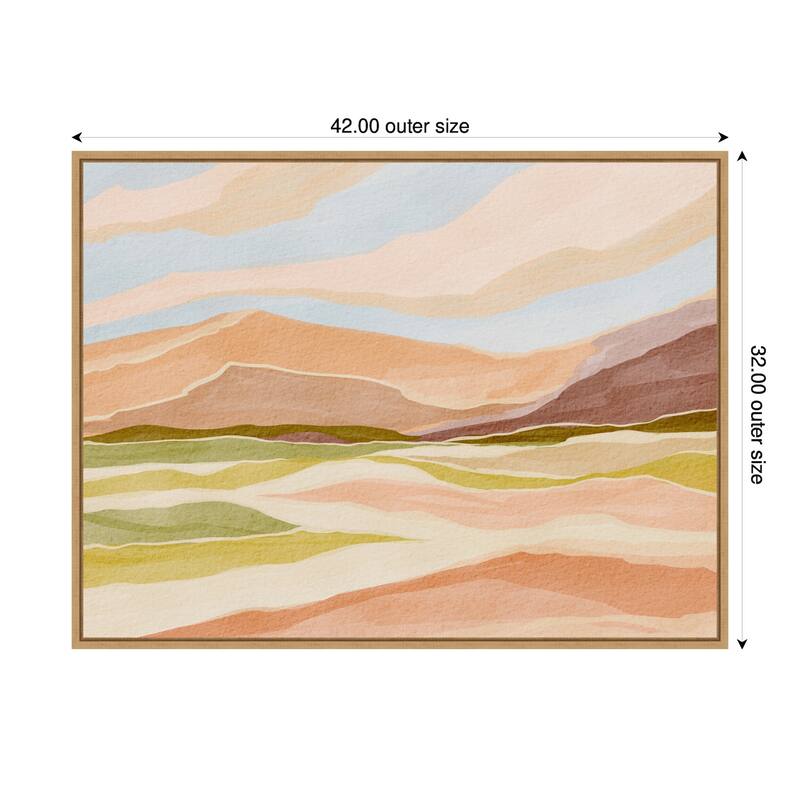 Kate and Laurel Sylvie Desert Dreams Framed Canvas by Nikita Jariwala