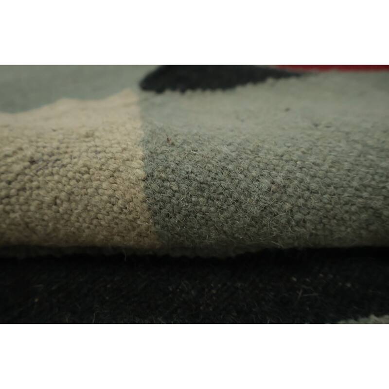 Hand Woven Oriental 100% Wool Carpet Southwestern Modern Multi-Colored Kilim Area Rug - 16' 2'' X 12' 5''