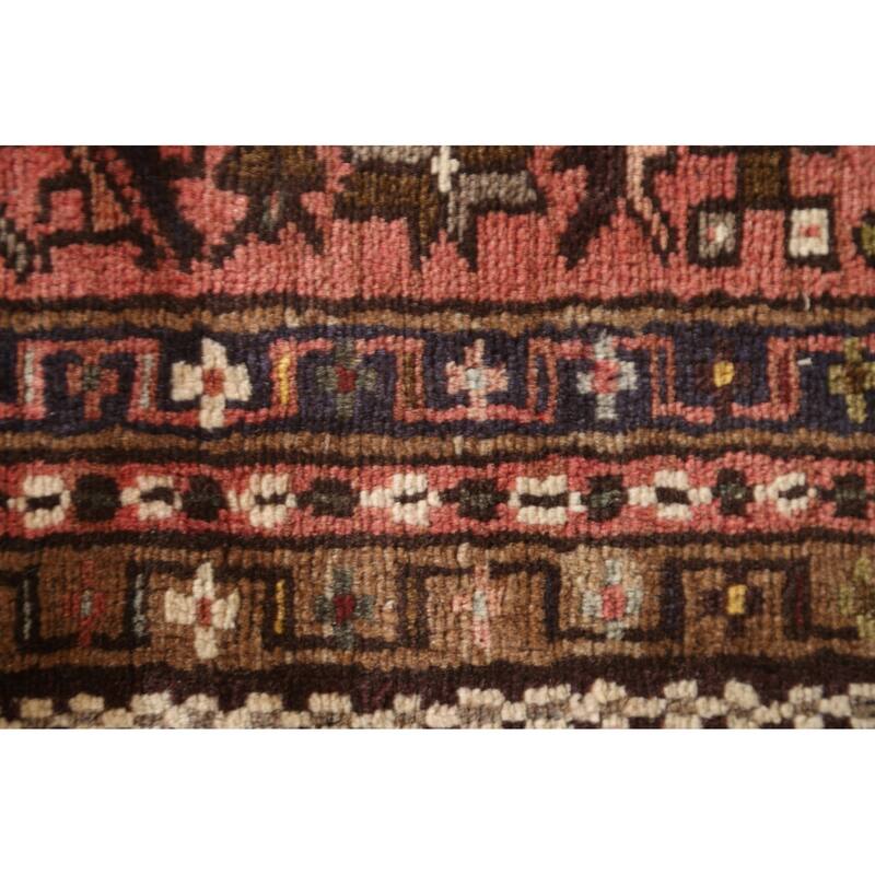 Tribal / Geometric Gharajeh Persian Runner Rug Handmade Wool Carpet - 2'5" x 9'6"