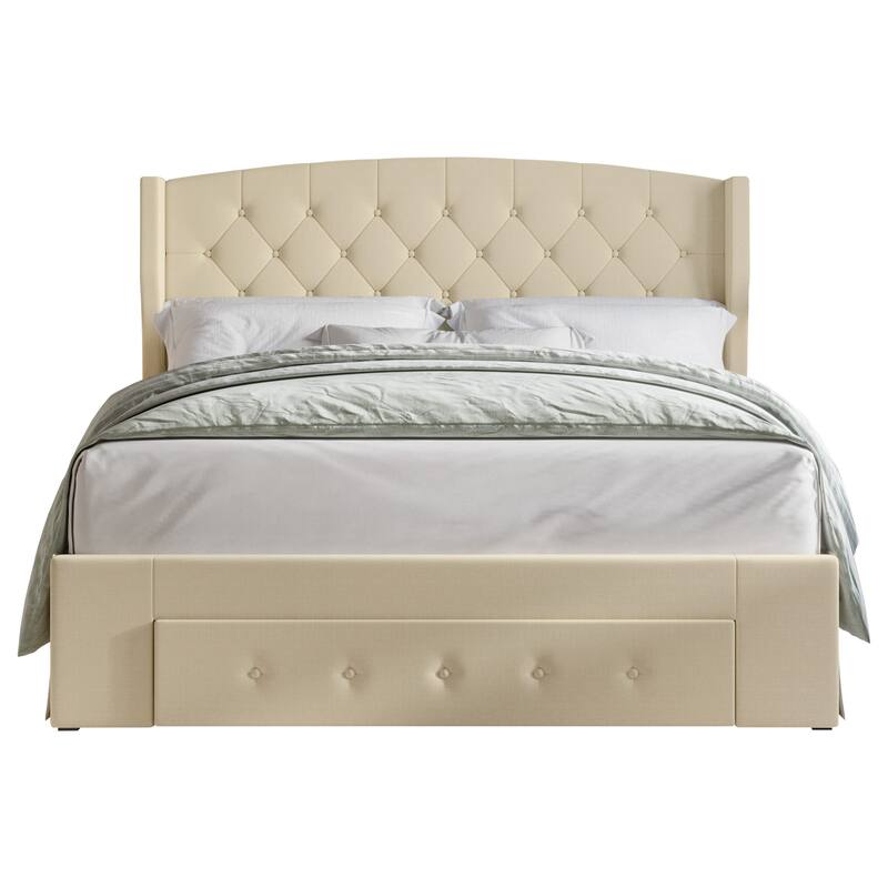 Fauna Tufted Upholstered Storage Panel Bed
