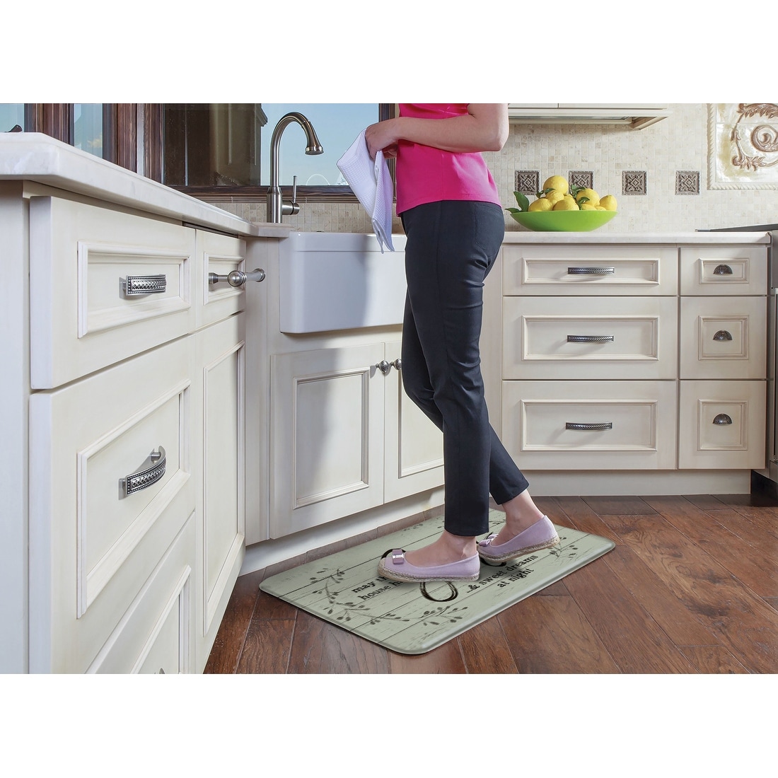 Kitchen Rugs 2 Piece, Modern Abstract Design Anti Fatigue Memory