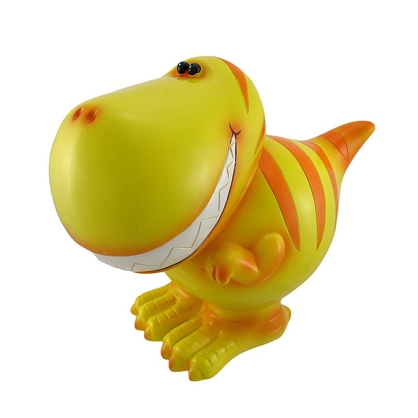 Children`s Jumbo Yellow T-Rex Dinosaur Coin Bank - 10 X 12 X 7 inches