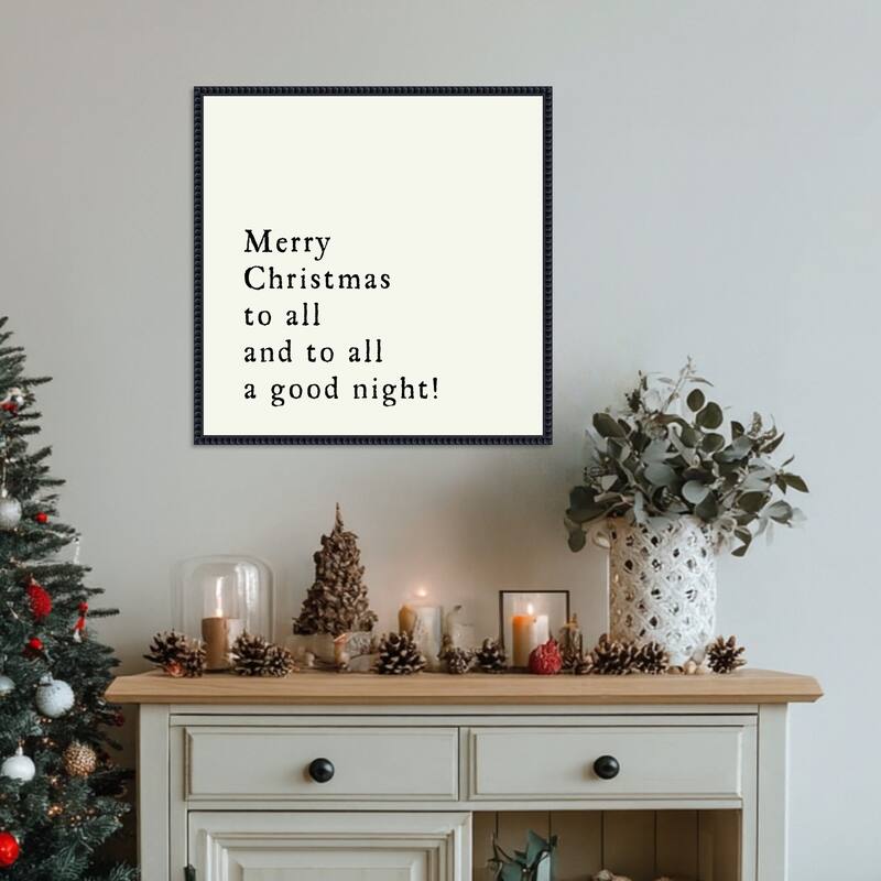 Merry Christmas To All by Amanti Art Portfolio Framed Canvas Wall Art Print